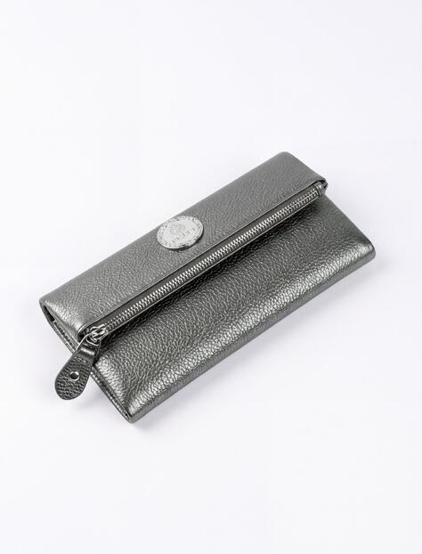 Кошелек кожаный от Richet Ri-060P 868 Серебряный